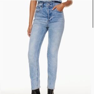 Aritzia Denim Forum Yoko High Rise Slim Jeans